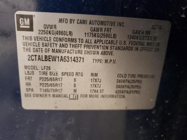 2CTALBEW1A6314371 GMC Terrain Sle