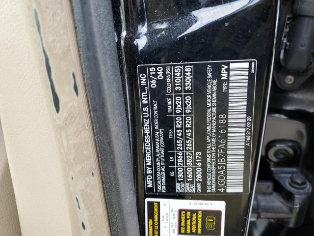 2015 MERCEDES-BENZ ML 350 - 4JGDA5JB7FA616188