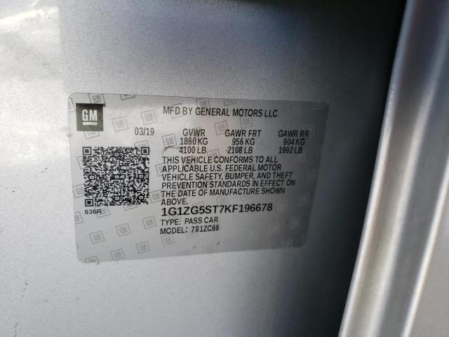 2019 CHEVROLET MALIBU RS 1G1ZG5ST7KF196678