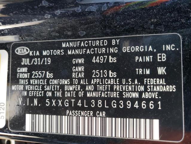 5XXGT4L38LG394661 KIA Optima Lx