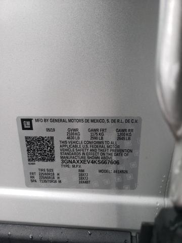 2019 CHEVROLET EQUINOX PR - 3GNAXXEV4KS667606