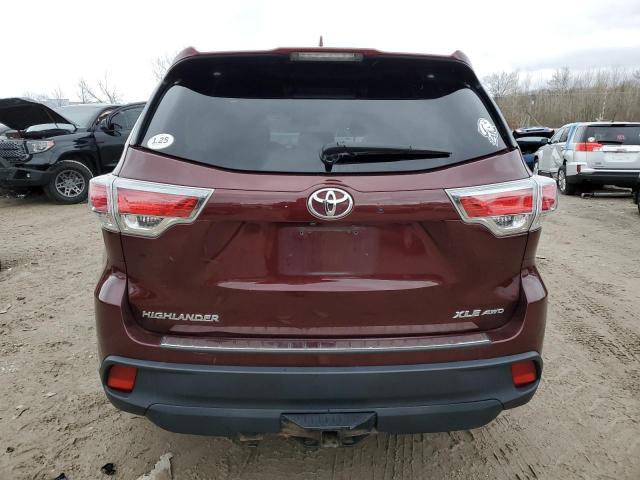 VIN 5TDJKRFH3ES039878 2014 Toyota Highlander, Xle no.6