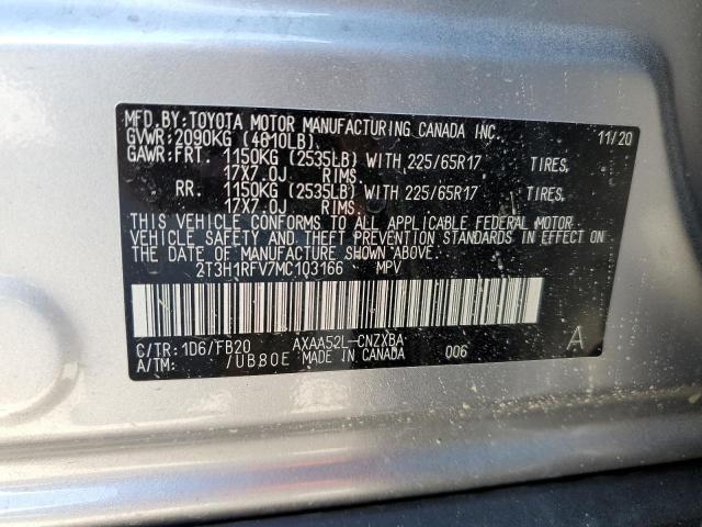 2021 TOYOTA RAV4 LE - 2T3H1RFV7MC103166