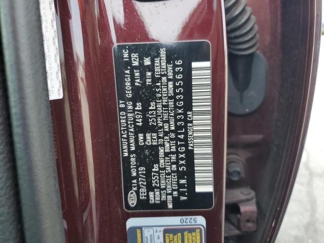 5XXGT4L33KG355636 KIA Optima Lx