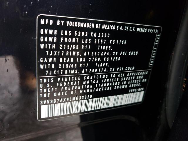 2020 VOLKSWAGEN TIGUAN SE - 3VV3B7AX9LM033920