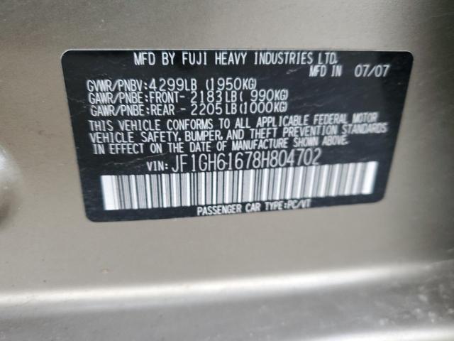 JF1GH61678H804702 Subaru Impreza 2.5i