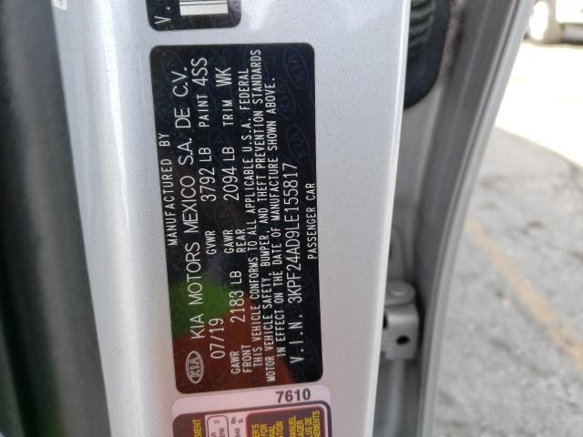 3KPF24AD9LE155817 KIA FORTE FE