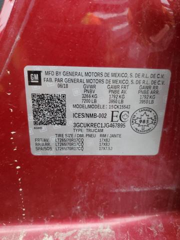 2018 CHEVROLET SILVERADO - 3GCUKREC1JG467895