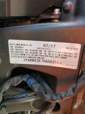 2017 YAMAHA FZ09 JYARN53E7HA002553