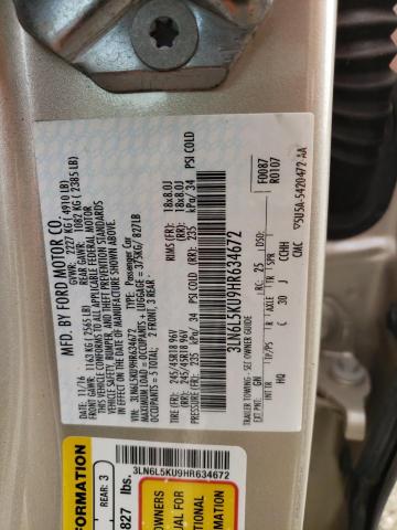 3LN6L5KU9HR634672 Lincoln Mkz Hybrid Premiere