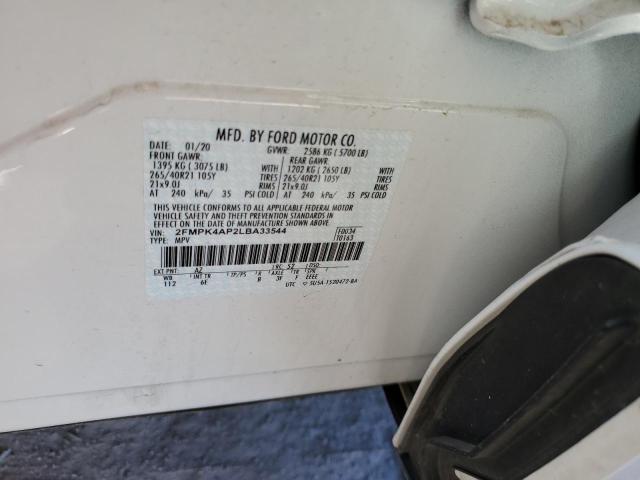 2020 FORD EDGE ST - 2FMPK4AP2LBA33544