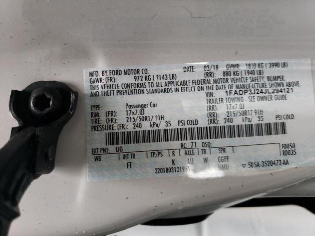 2018 FORD FOCUS TITA - 1FADP3J24JL294121