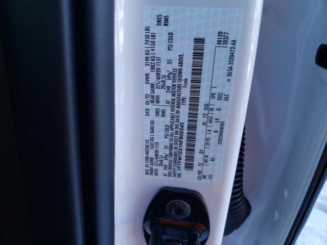 1FTFW1E81NFB00545 Ford F150 Supercrew