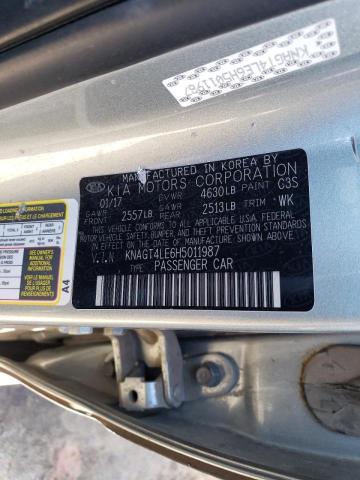KNAGT4LE6H5011987 KIA OPTIMA HYBRID