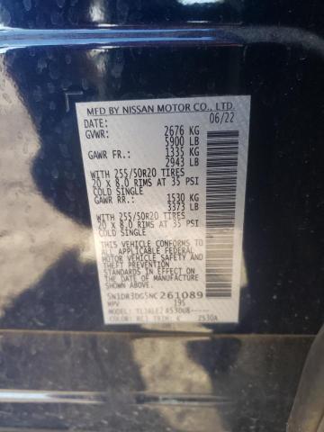 2022 NISSAN PATHFINDER 5N1DR3DG5NC261089