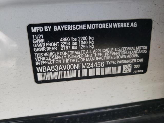 2022 BMW 430I GRAN - WBA63AV00NFM24456