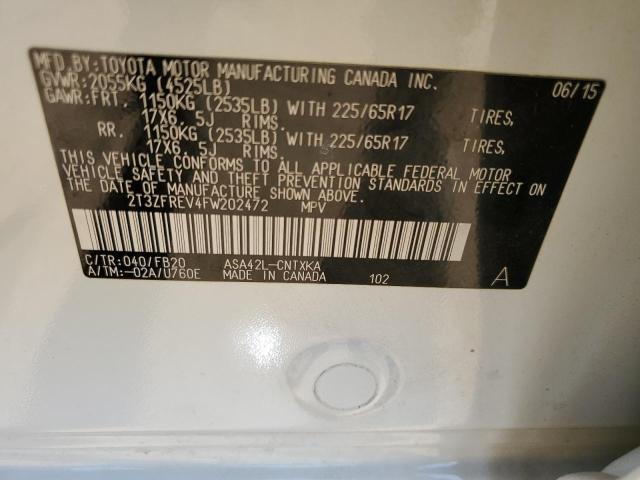 2015 TOYOTA RAV4 LE 2T3ZFREV4FW202472