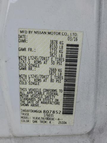 2016 NISSAN NV 1500 S - 1N6BF0KM6GN807852