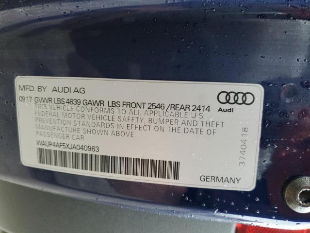 2018 AUDI S5 PREMIUM - WAUP4AF5XJA040963