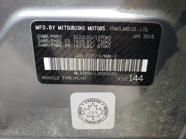 2018 MITSUBISHI MIRAGE GT ML32A5HJ1JH009389