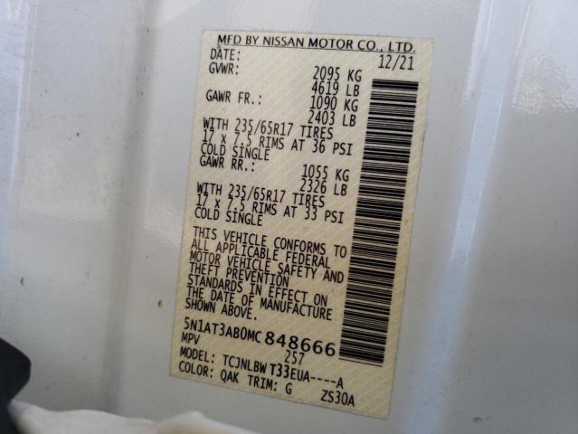 5N1AT3AB0MC848666 Nissan ROGUE S