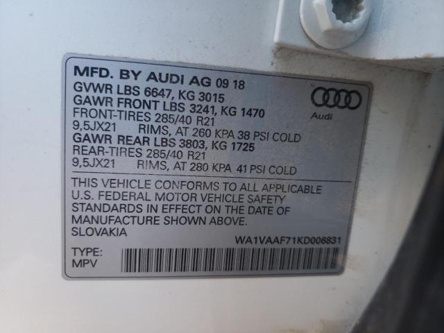 2019 AUDI Q7 PRESTIG - WA1VAAF71KD006831