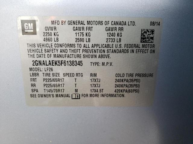 2015 CHEVROLET EQUINOX LS - 2GNALAEK5F6138345
