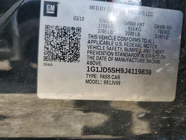 2018 CHEVROLET SONIC LT - 1G1JD5SH9J4119838