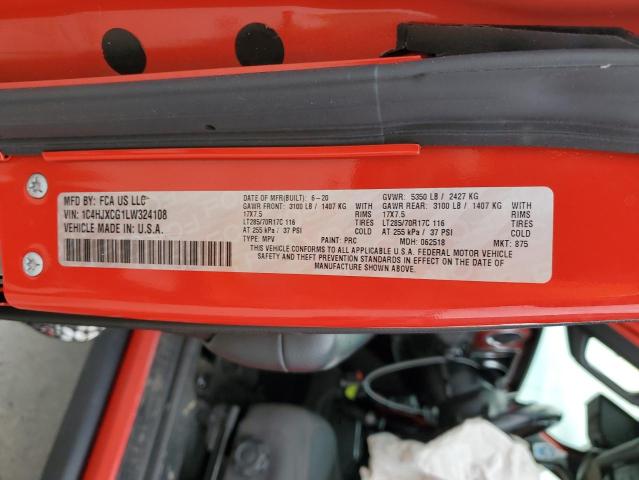 2020 JEEP WRANGLER R - 1C4HJXCG1LW324108