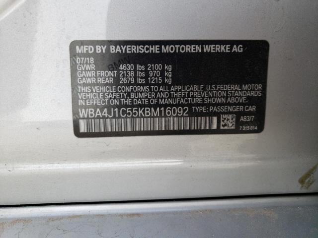 WBA4J1C55KBM16092 BMW 430i Gran Coupe