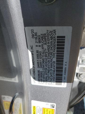 2020 HONDA ACCORD EX 1HGCV1F44LA147128