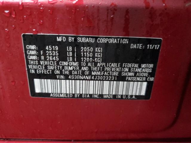 4S3BNAN64J3023231 Subaru Legacy 2.5i Limited