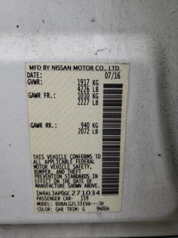 2016 NISSAN ALTIMA 2.5 - 1N4AL3AP0GC271034