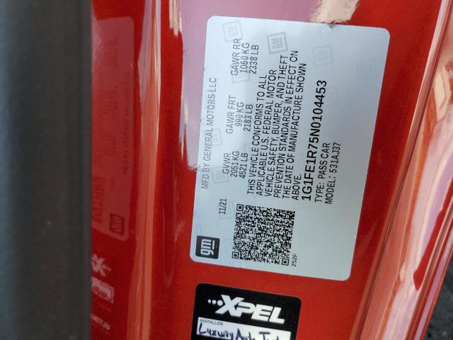 2022 CHEVROLET CAMARO LT1 1G1FE1R75N0104453
