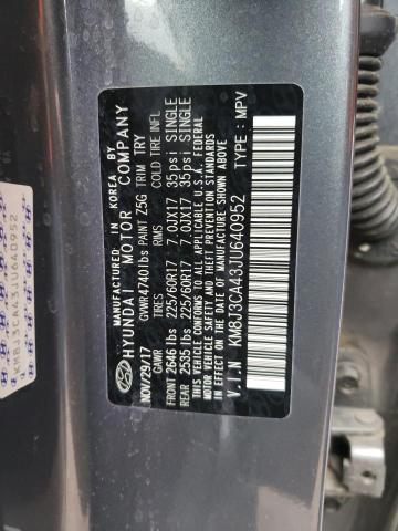KM8J3CA43JU640952 Hyundai TUCSON SEL