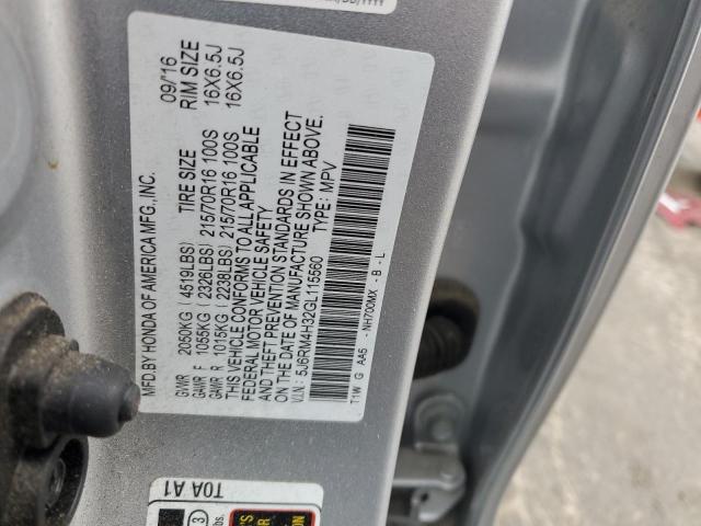 2016 HONDA CR-V LX 5J6RM4H32GL115560