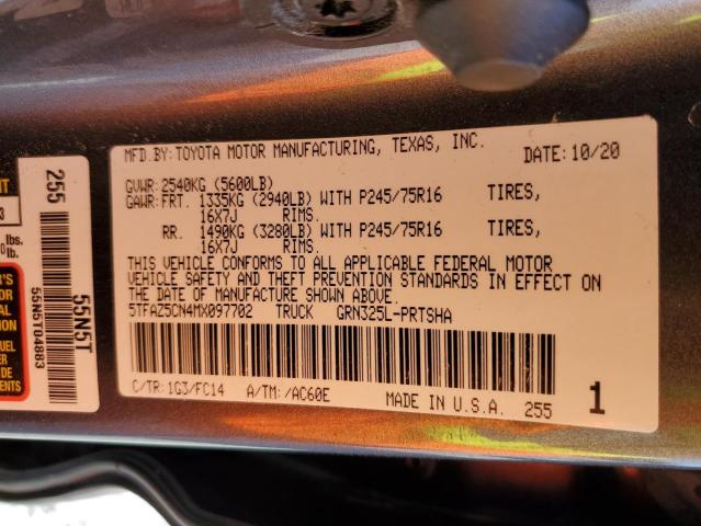 2021 TOYOTA TACOMA DOU - 5TFAZ5CN4MX097702