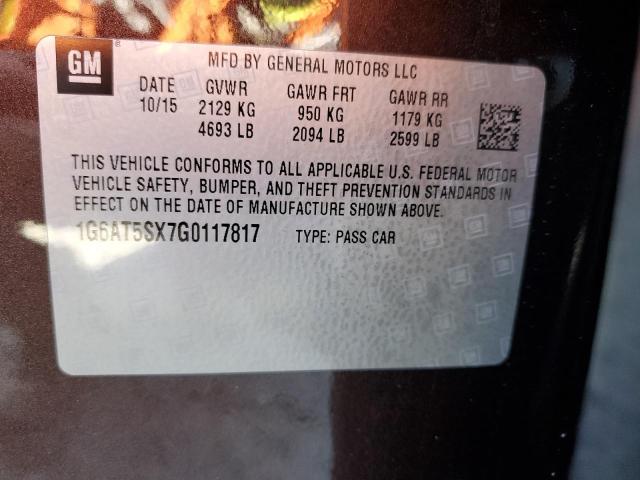 1G6AT5SX7G0117817 Cadillac Cts Premium Collection