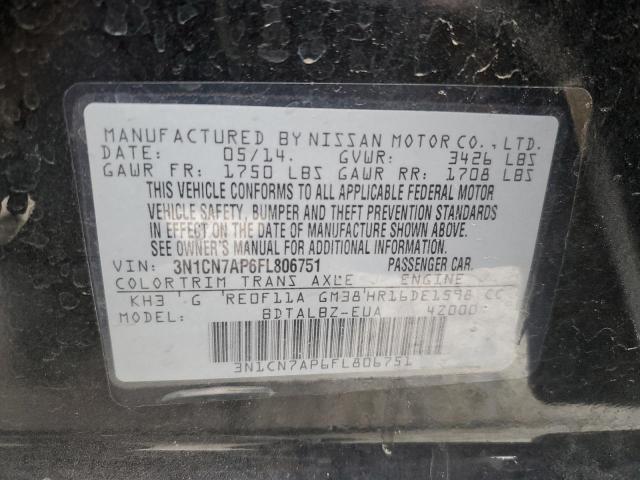 2015 NISSAN VERSA S S - 3N1CN7AP6FL806751