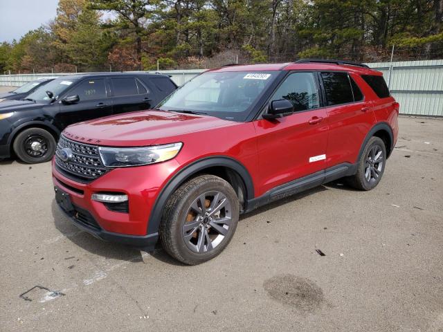 Salvage cars for sale at Brookhaven, NY auction: 2022 Ford Explorer XLT