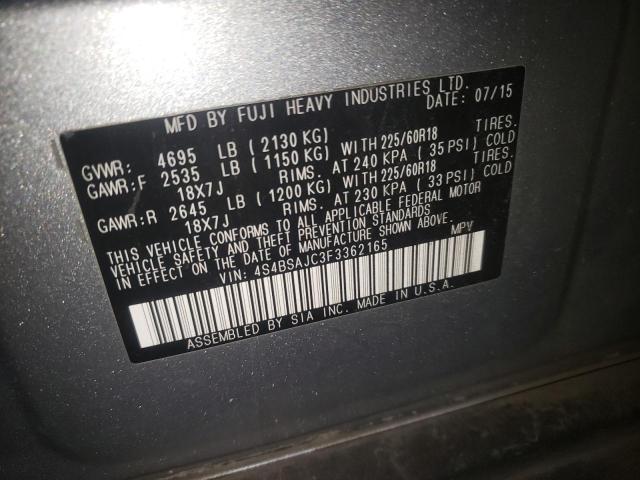 4S4BSAJC3F3362165 Subaru Outback 2.5i Limited