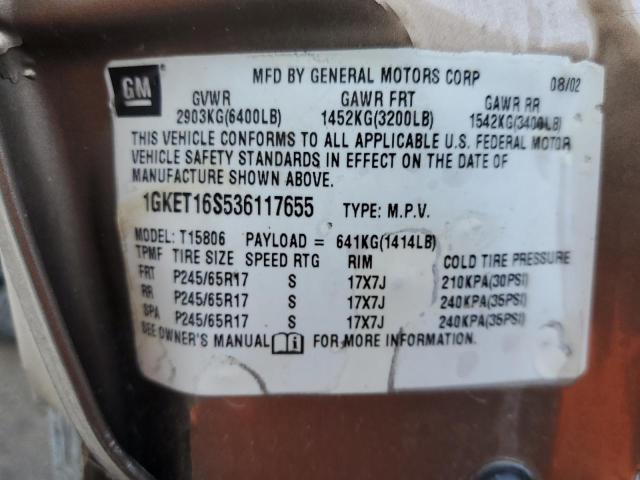 1GKET16S536117655 GMC ENVOY XL