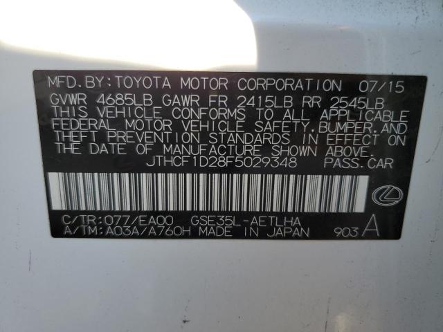 2015 LEXUS IS 250 - JTHCF1D28F5029348