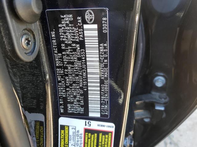 2018 TOYOTA CAMRY L - 4T1B11HK3JU144553