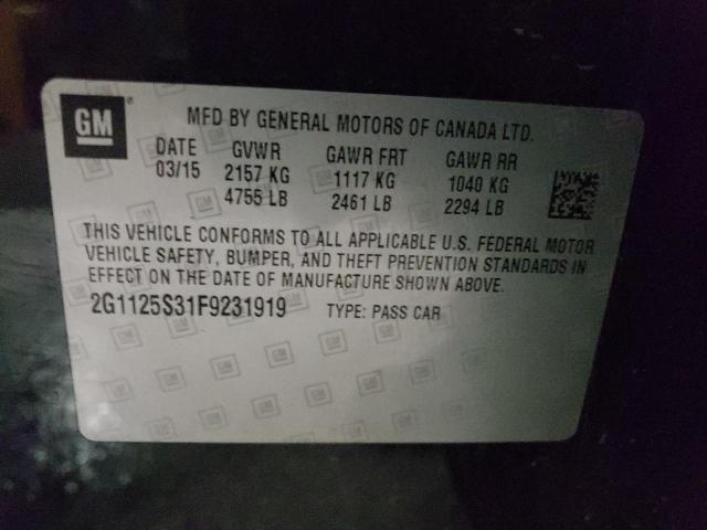 2015 CHEVROLET IMPALA LT - 2G1125S31F9231919