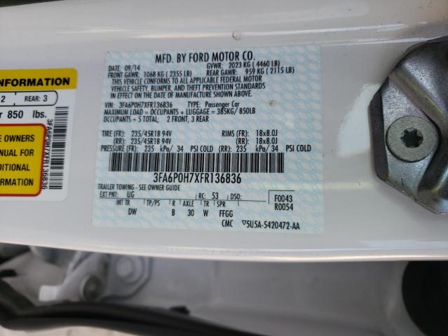 2015 FORD FUSION SE - 3FA6P0H7XFR136836