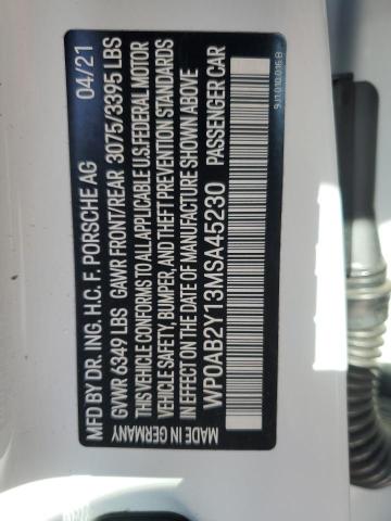 2021 PORSCHE TAYCAN 4S - WP0AB2Y13MSA45230