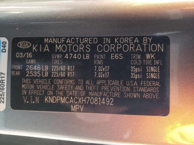 KNDPMCACXH7081492 KIA Sportage Lx