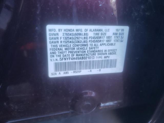 2010 HONDA PILOT EX - 5FNYF4H49AB021013