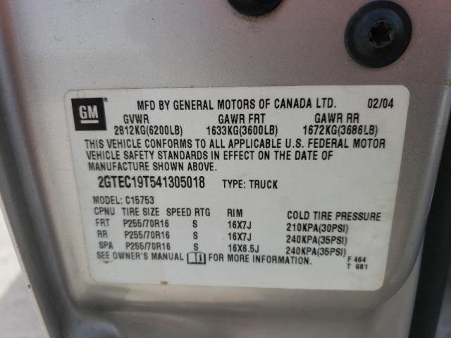 2GTEC19T541305018 GMC New Sierra C1500